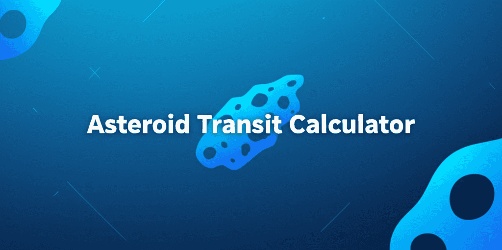 Visual representation of the Asteroid Transit Calculator interface with astrological symbols