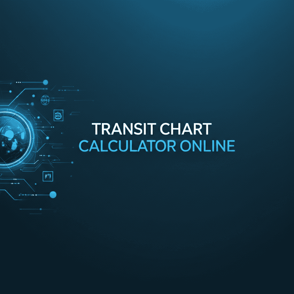 Transit Chart Calculator Online interface showing astrological chart data